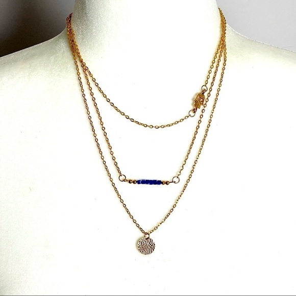 Fashion Jewelry Jewelry - Bohemian Gold Tone Delicate Multilayer Bar Fashion Necklace NWT